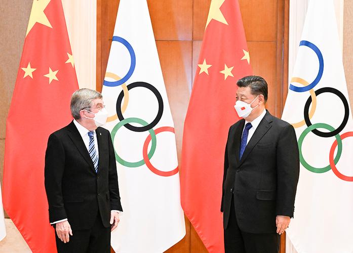 2014年2月6日，在應(yīng)邀出席索契冬奧會(huì)開(kāi)幕式期間，習(xí)近平對(duì)國(guó)際奧委會(huì)主席巴赫說(shuō).jpeg