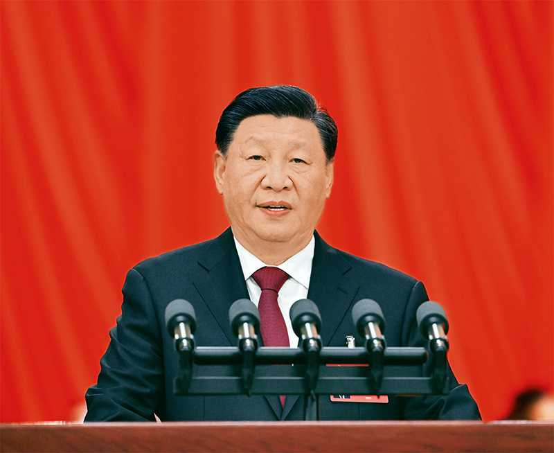 2022年10月16日，中國共產(chǎn)黨第二十次全國代表大會(huì)在北京人民大會(huì)堂開幕。習(xí)近平代表第十九屆中央委員會(huì)向大會(huì)作報(bào)告。.jpg