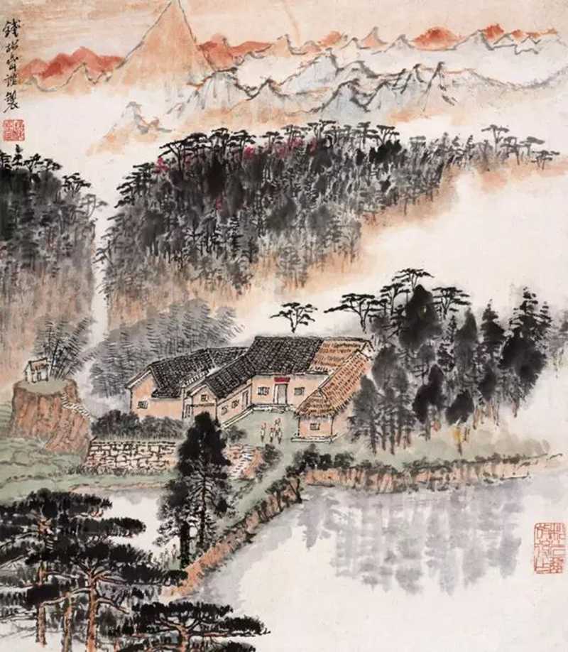 毛主席經(jīng)典詩詞入畫，大氣磅礴，美不勝收（北戴河以及登廬山作品）(圖10)