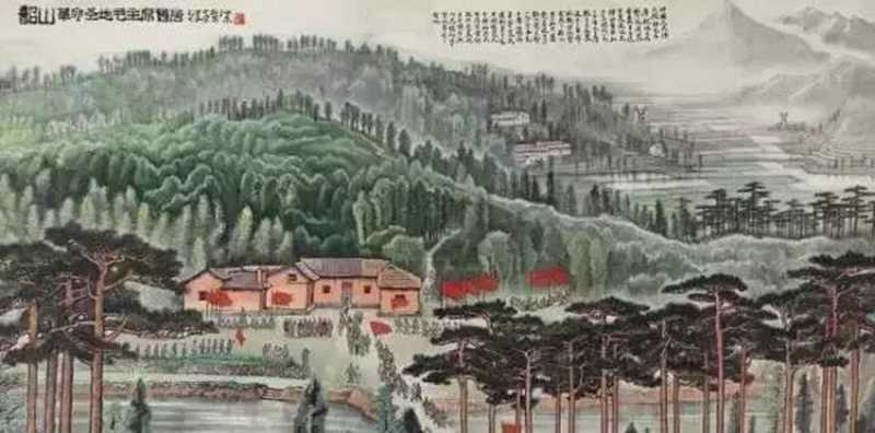 毛主席經(jīng)典詩詞入畫，大氣磅礴，美不勝收（北戴河以及登廬山作品）(圖8)