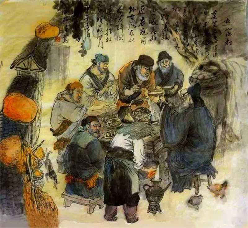 莫笑農(nóng)家臘酒渾，豐年留客足雞豚。山重水復(fù)疑無路，柳暗花明又一村?！懹?jpg
