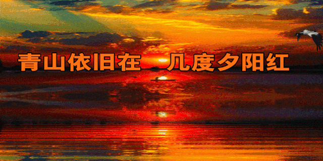 青山依舊在，幾度夕陽紅.gif